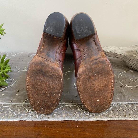 Vintage 1970s Frye Tan Leather Cowboy Boots - Picture 8 of 8